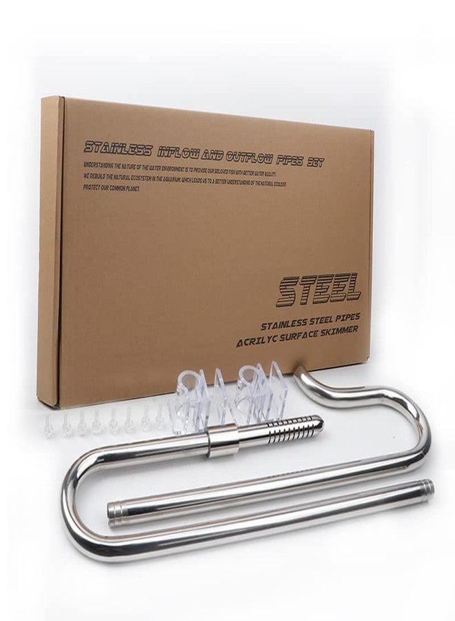 أنبوب مدخل ومخرج من الفولاذ المقاوم للصدأ من VAYINATO® Mufan لفلتر حوض السمك الأسطواني مع مقشدة سطحية (17 مم (يناسب خرطوم 19/22 مم)) من Petzlifeworld - Image 2